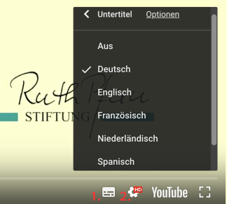 Untertitel einschalten und auswählen