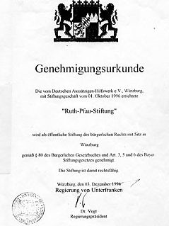 Stiftungsurkunde